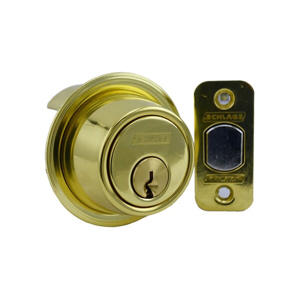 Schlage Commercial B561P605 Grade 2 Cylinder Blank Plate Deadbolt C Keyway 12287 Latch 10094 Strike B561P605 - main